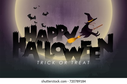 Happy Halloween vector illustration.
