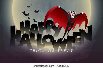 Fröhliche Halloween-Vektorgrafik.