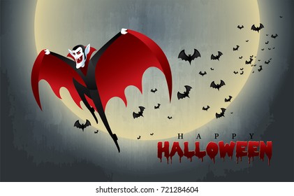 Happy Halloween vector illustration.