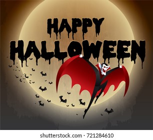 Happy Halloween vector illustration.