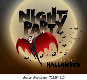 Fröhliche Halloween-Vektorgrafik.