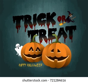 Happy Halloween vector illustration.