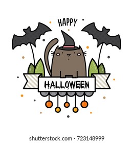 Happy Halloween. Vector illustration.