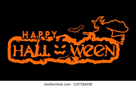 Happy Halloween. Vector Illustration, Halloween Background.