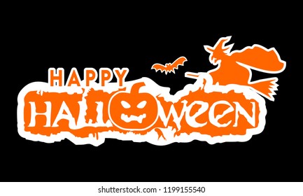Happy Halloween. Vector Illustration, Halloween Background.
