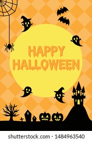 Happy Halloween. Vector illustration. Banner, flyer, poster.