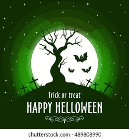 Happy Halloween. Vector illustration card.