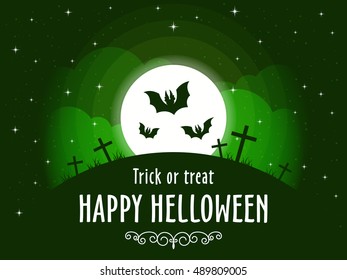 Happy Halloween. Vector illustration card.