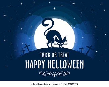 Happy Halloween. Vector illustration card.