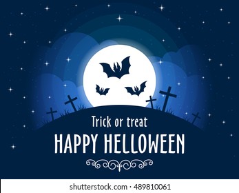 Happy Halloween. Vector illustration card.