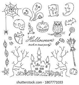 Happy Halloween vector illustration collection.