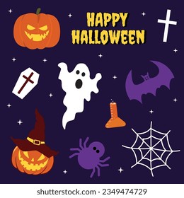 happy halloween vector illustration design