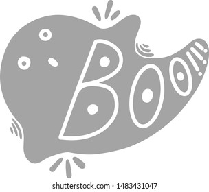 Happy halloween. Vector illustration with ghost. boo