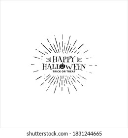 Happy Halloween vector illustration. Hand drawn creative calligraphy and brush pen lettering. design for holiday greeting card and invitation.