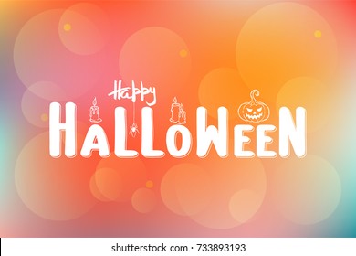Happy Halloween Vector illustration, post card. EPS10.
