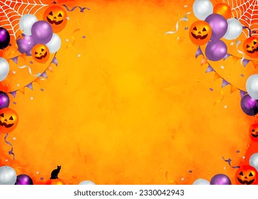 Happy halloween vector illustration. For poster (flyer) template etc.