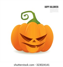 Happy halloween. Vector illustration of a pumpkin