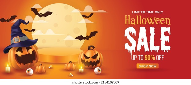 Happy Halloween. Halloween vector illustration with halloween pumpkins, and halloween elements.