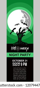 happy halloween vector illustration. Suitable for greeting card, poster and banner.
