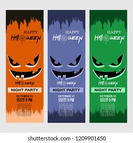 happy halloween vector illustration. Suitable for greeting card, poster and banner.