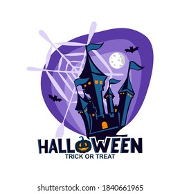 happy halloween vector illustration. Suitable for greeting card, poster and banner.