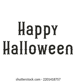 Happy Halloween, Vector illustration. Text Banner on white background. 