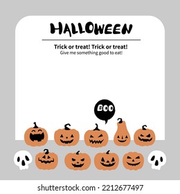 Happy Halloween vector. Illustration of various pumpkin combinations