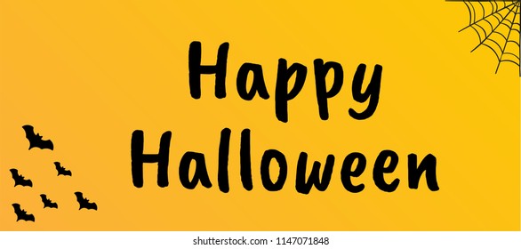 Happy halloween. Vector illustration with web and spider. Trick or treat
