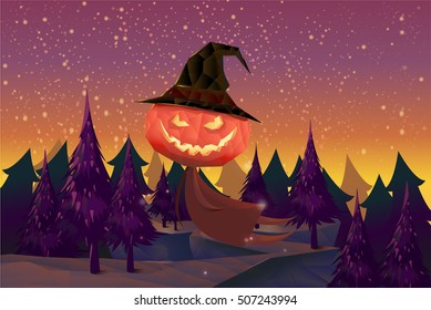 Happy halloween. Vector illustration.great as a wallpaper, design template, flyer etc