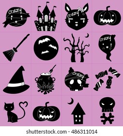 Happy Halloween. Vector Illustration.Icon.