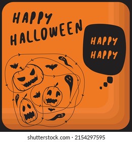 happy halloween vector  instagram feed