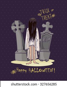 Happy Halloween vector invitation card