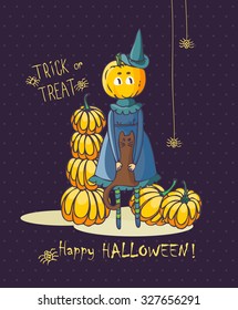 Happy Halloween vector invitation card