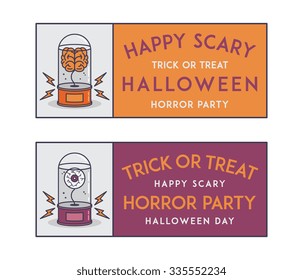 Happy Halloween vector invitation tickets for any use