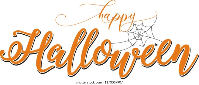 Happy Halloween vector lettering.