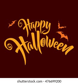 Happy Halloween. Vector lettering. 
