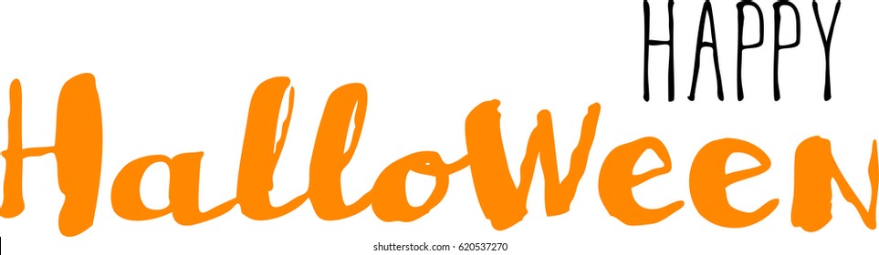 Happy Halloween vector lettering.