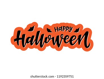 Happy Halloween vector lettering. Good for banner, poster, flyer, greeting card, web design.