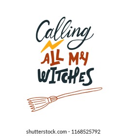 Happy Halloween vector lettering. Holiday calligraphy and web for banner, poster, greeting card, party invitation. Isolated illustration.
