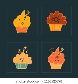 Happy Halloween vector lettering. Holiday calligraphy and web for banner, poster, greeting card, party invitation. Isolated illustration.