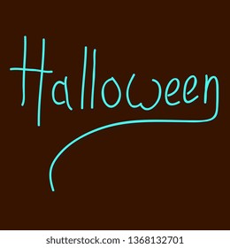 Happy Halloween vector lettering. Holiday calligraphy for banner, poster, greeting card, party invitation. Isolated illustration.