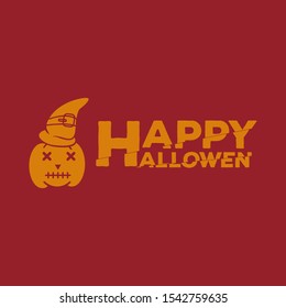 Happy Halloween vector lettering. Holiday lettering for banner. Happy Halloween poster, greeting card, party invitation. Vector illustration.