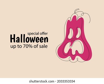 Happy Halloween vector lettering. Holiday lettering for banner. Happy Halloween poster, greeting card, party invitation. Vector illustration. 