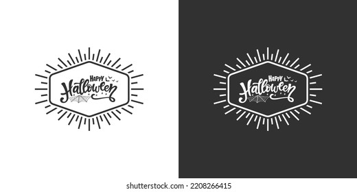 Happy Halloween vector lettering. Holiday lettering for banner. Happy Halloween poster, greeting card, party invitation. Vector illustration.