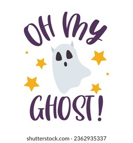 Happy Halloween vector lettering. Holiday lettering for banner. Happy Halloween poster, greeting card, party invitation. Vector illustration.