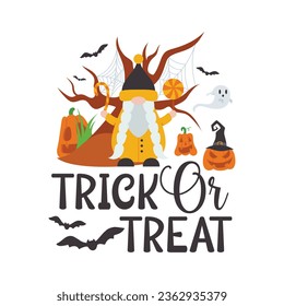 Happy Halloween vector lettering. Holiday lettering for banner. Happy Halloween poster, greeting card, party invitation. Vector illustration.