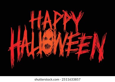 Happy Halloween vector lettering. Holiday lettering for banner. Happy Halloween poster, greeting card, party invitation. Vector illustration.