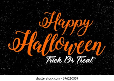 Happy Halloween vector lettering. Holiday calligraphy  for banner, poster, greeting card, party invitation. Isolated illustration.