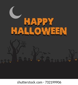 Happy Halloween vector lettering. Holiday calligraphy.Happy Hall