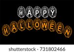 Happy Halloween vector. Lettering, web for banner, poster, greeting card, party invitation